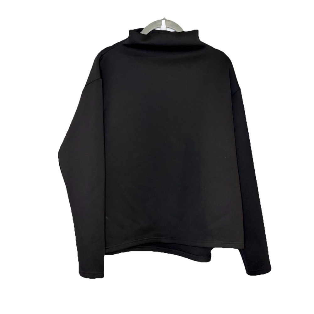 ADAY Like A Boss Mock Neck Pullover Womens Medium Black Tech Stretch Top
